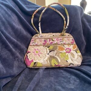 Vera Bradley Portobello Road Pattern Bowler Bag Style Purse.